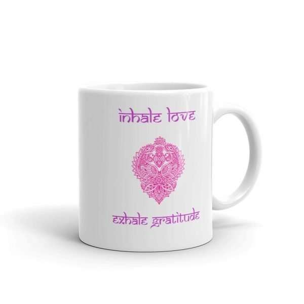 taza inhale love exhale gratitud
