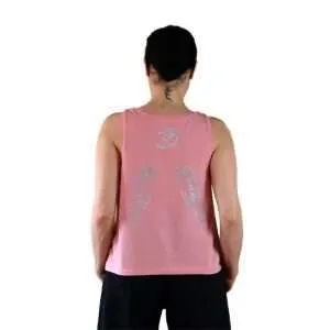 Camiseta algodón orgánico Fallen Angel rosa | plata alas en espalda