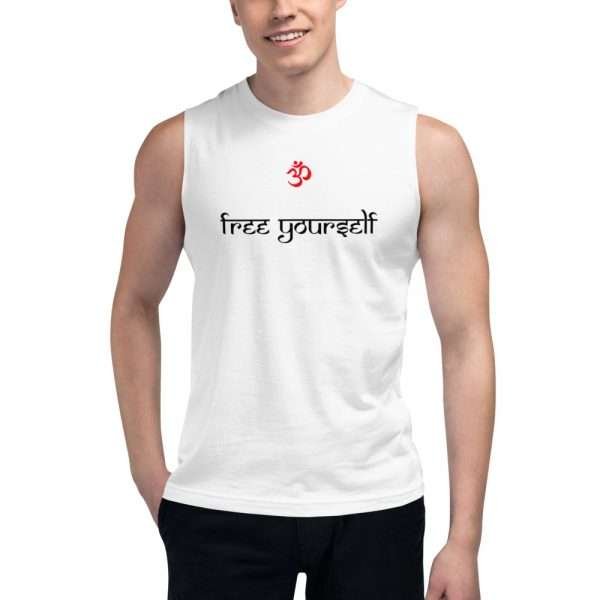 camiseta sin mangas hombre free yourself blanca