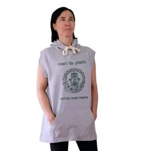 Sudadera gris Nasti de Plastic sin mangas extralarga