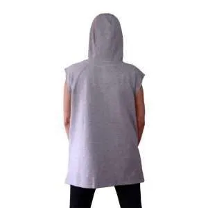 Sudadera gris Nasti de Plastic sin mangas extralarga detras