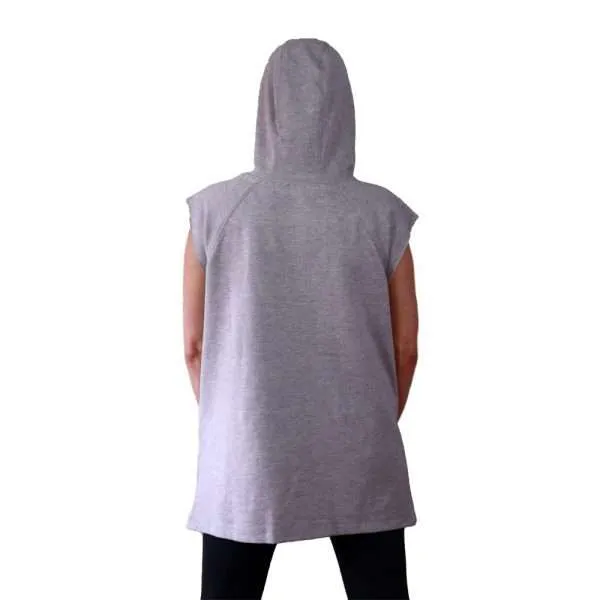 Sudadera gris Nasti de Plastic sin mangas extralarga detras