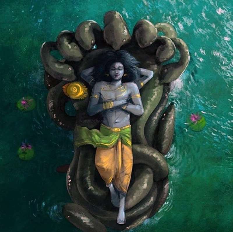Vishnu en Yoga nidra