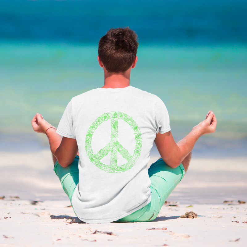 simbolo de la paz espalda camiseta organica imagine