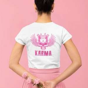espalda camiseta organica dhamra karma blanco