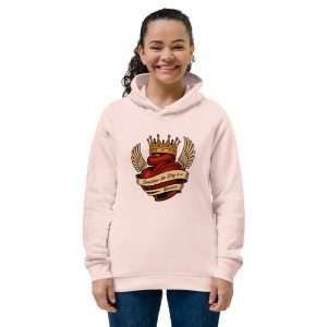 sudadera organica sometimes the king is a woman rosa